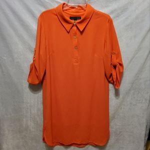 MADISON LEIGH ORANGE COLOR 3/4 LONG SLEEVES PLUS SIZE 16